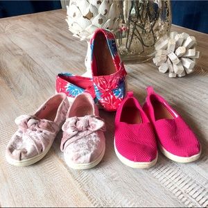 Toms Lot of 3: 9T shoes
